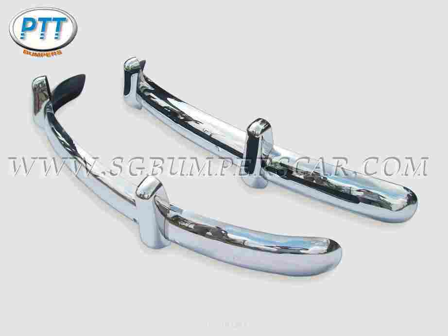 Stainless steel bumpers for VW Beetle EU with overriders style